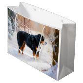 ベルネーズマウンテンで雪のクリスマスを過ごす ラージペーパーバッグ (正面アングル)