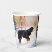 ベルネーズマウンテンで雪のクリスマスを過ごす 紙コップ (裏面)