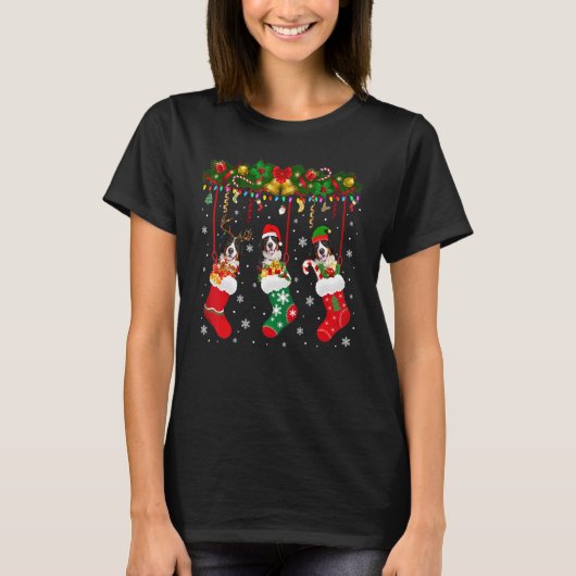 ベルネーズマウンテンインソッククリスマストナディアサンタ小妖精や小人D Tシャツ (正面)