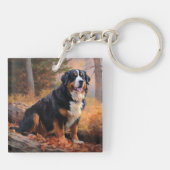 ベルネーズマウンテンイン紅葉秋インスパイア キーホルダー (裏面)