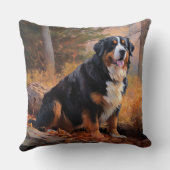 ベルネーズマウンテンイン紅葉秋インスパイア クッション (裏面)