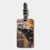 ベルネーズマウンテンイン紅葉秋インスパイア ラゲッジタグ (正面縦)