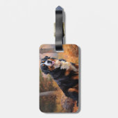 ベルネーズマウンテンイン紅葉秋インスパイア ラゲッジタグ (裏面縦)