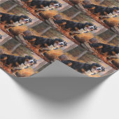 ベルネーズマウンテンイン紅葉秋インスパイア ラッピングペーパー (角)