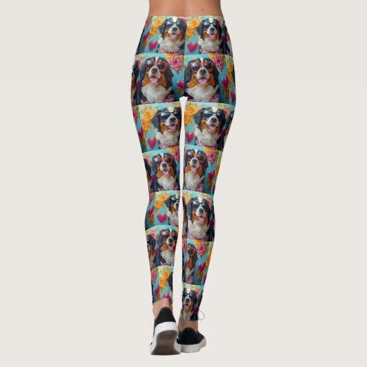 ベルネーズマウンテンウィズハートバラバレンタインデー レギンス (裏面)