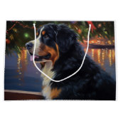 ベルネーズマウンテンクリスマスクルーズ:ポーソムホリデー ラージペーパーバッグ (正面)