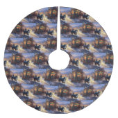 ベルネーズマウンテンクリスマスフェスティバルシーズン ブラッシュドポリエステルツリースカート (正面)