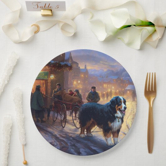 ベルネーズマウンテンクリスマスフェスティバルシーズン ペーパープレート (ウェディング)