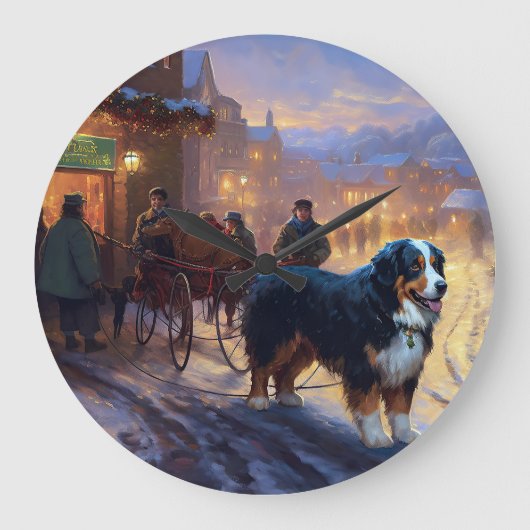 ベルネーズマウンテンクリスマスフェスティバルシーズン ラージ壁時計 (正面)