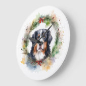 ベルネーズマウンテンクリスマスリースフェスティバルカップ ラージ壁時計 (傾斜)