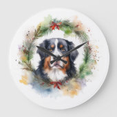 ベルネーズマウンテンクリスマスリースフェスティバルカップ ラージ壁時計 (正面)