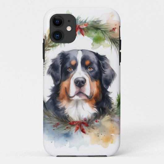 ベルネーズマウンテンクリスマスリースフェスティバルカップ Case-Mate iPhoneケース (裏面)