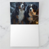 ベルネーズマウンテンスノースイスレイクリスマスデコール カード (内部)