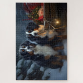 ベルネーズマウンテンスノースイスレイクリスマスデコール ジグソーパズル (縦)