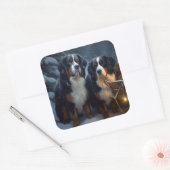 ベルネーズマウンテンスノースイスレイクリスマスデコール スクエアシール (封筒)