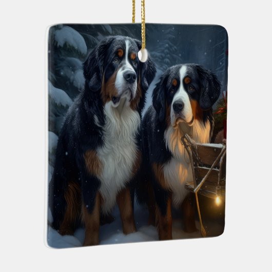 ベルネーズマウンテンスノースイスレイクリスマスデコール セラミックオーナメント (右)