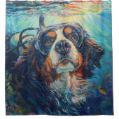 ベルネーズマウンテンドグスキューバダイビング水中 シャワーカーテン (正面)