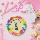 ベルネーズマウンテンドッグおもしろいアート誕生パーティー       ペーパープレート (パーティー)