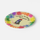 ベルネーズマウンテンドッグおもしろいアート誕生パーティー       ペーパープレート (アングル)