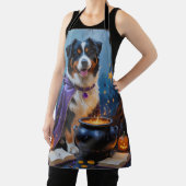 ベルネーズマウンテンドッグお洒落ハロウィン絵を描ズ エプロン (インサイチュ)