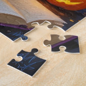 ベルネーズマウンテンドッグお洒落ハロウィン絵を描ズ ジグソーパズル (側面)