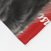 ベルネーズマウンテンドッグと名前クリスマスホリデー フリースブランケット (角)