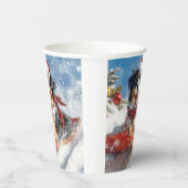 ベルネーズマウンテンドッグのスレッジクリスマス 紙コップ (右)