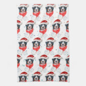 ベルネーズマウンテンドッグはクリスマスを育てる キッチンタオル (縦)