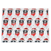 ベルネーズマウンテンドッグはクリスマスを育てる ラージペーパーバッグ (正面)