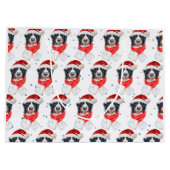 ベルネーズマウンテンドッグはクリスマスを育てる ラージペーパーバッグ (裏面)