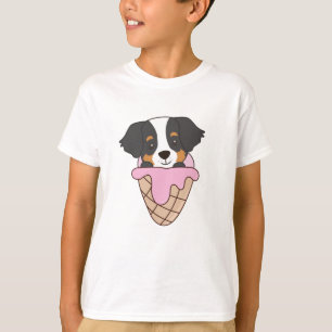 ベルネーズマウンテンドッグアイスワッフル甘い動物 Tシャツ