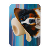 ベルネーズマウンテンドッグアットザビーチ マグネット (縦)