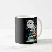 ベルネーズマウンテンドッグアンダームーンライトスノークリスティマ コーヒーマグカップ (正面右)