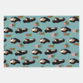 ベルネーズマウンテンドッグアンドハウスプラント ラッピングペーパーシート (正面)