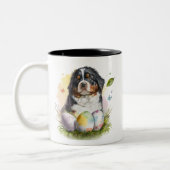 ベルネーズマウンテンドッグイースターエッグ、ベルネーズイースター ツートーンマグカップ (左)