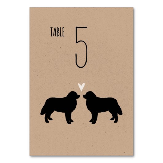 ベルネーズマウンテンドッグウェディングレセプション テーブルナンバー (正面)