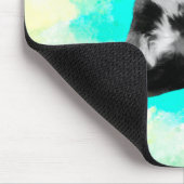 ベルネーズマウンテンドッグウォーターカラーアートスロー マウスパッド (コーナー)