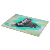 ベルネーズマウンテンドッグウォーターカラーアート カッティングボード (角)