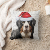ベルネーズマウンテンドッグウォーターカラークリスマス クッション (ブランケット)