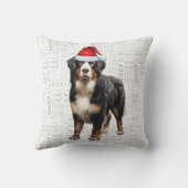 ベルネーズマウンテンドッグウォーターカラークリスマス クッション (裏面)