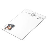 ベルネーズマウンテンドッグウォーターカラーモノグラム ノートパッド (アングル)