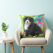 ベルネーズマウンテンドッグウォーター絵画カラーアート クッション (椅子)