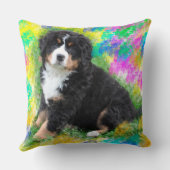 ベルネーズマウンテンドッグウォーター絵画カラーアート クッション (裏面)