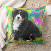 ベルネーズマウンテンドッグウォーター絵画カラーアート クッション (ブランケット)