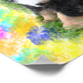 ベルネーズマウンテンドッグウォーター絵画カラーアート ポスター (角)