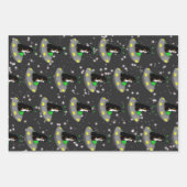 ベルネーズマウンテンドッグエイリアンUFO ラッピングペーパーシート (正面3)