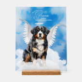 ベルネーズマウンテンドッグエンジェルと名前ペット記念碑 アクリルサイン (正面)