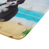 ベルネーズマウンテンドッグオンビーチ カッティングボード (角)