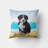 ベルネーズマウンテンドッグオンビーチ クッション (裏面)