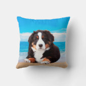 ベルネーズマウンテンドッグオンビーチ クッション (裏面)